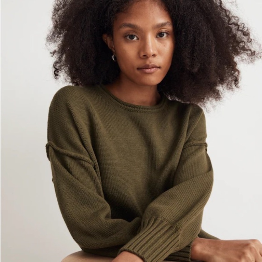 Madewell Olive Green Crewneck Sweater